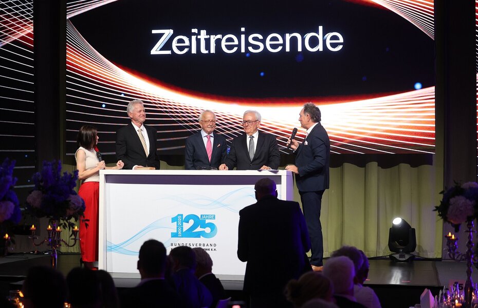 Podiumsgespräch „Zeitreisende“ bei der Jubiläumsveranstaltung 125 Jahre Bundesverband Kalksandsteinindustrie
