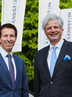 Roland Meißner und Jan Dietrich Radmacher vom Bundesverband Kalksandsteinindustrie e.V.